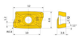 Пластина AOMT123608PEER-M MP7130 - Пластина AOMT123608PEER-M MP7130
